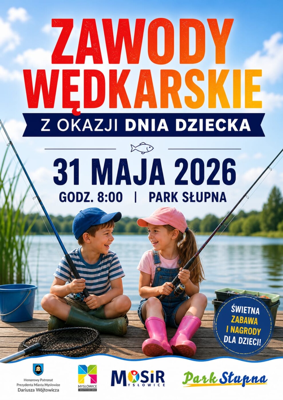 Zawody wędkarskie z okazji Dnia Dziecka Plakat - zawody wędkarskie z okazji Dnia Dziecka